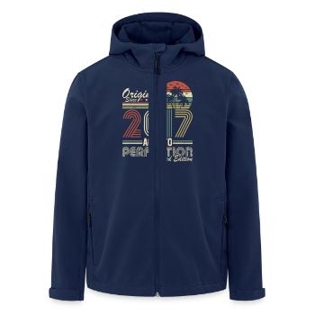 2017 - 2017 vintage - Fantastic since 2017 - Men’s Recycled Softshell Jacket by Stanley/Stella - navy - Front - AI Model Male 185 light (185cm)