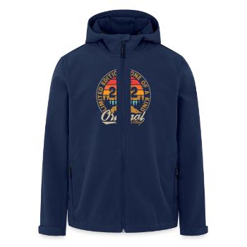 2012 Vintage Retro Birthday Gift - Men’s Recycled Softshell Jacket by Stanley/Stella - navy - Front - AI Model Male 185 light (185cm)