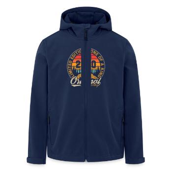 2010 Vintage Retro Birthday Gift - Men’s Recycled Softshell Jacket by Stanley/Stella - navy - Front - AI Model Male 185 light (185cm)