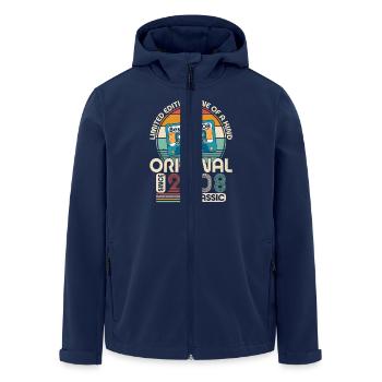 Frauen 2008 Geburtstagsgeschenk | Jahrgang 2008 - Recycelte Männer Softshell-Jacke von Stanley/Stella - Navy - Vorne - AI Model Male 185 light (185cm)