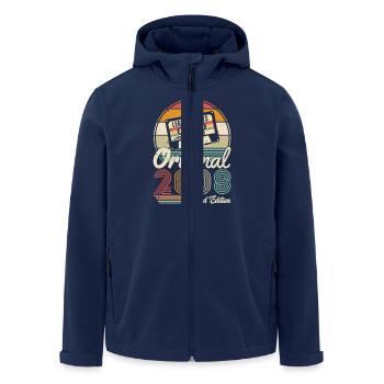 Frauen 2008 Geburtstagsgeschenk | Jahrgang 2008 - Recycelte Männer Softshell-Jacke von Stanley/Stella - Navy - Vorne - AI Model Male 185 light (185cm)