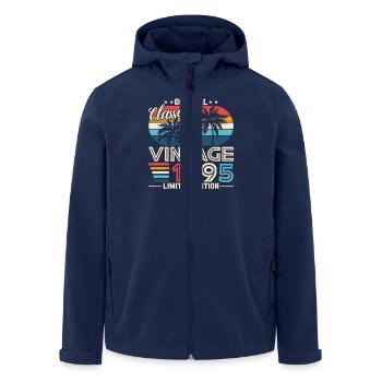 1995 Geburtstagsgeschenk 1995 Jahrgang 1995 Geschenk - Recycelte Männer Softshell-Jacke von Stanley/Stella - Navy - Vorne - AI Model Male 185 light (185cm)