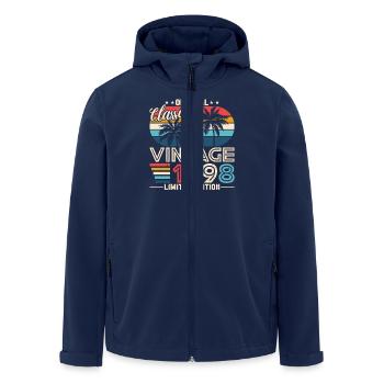 1998 Birthday Gift 1998 Vintage 1998 Gift - Men’s Recycled Softshell Jacket by Stanley/Stella - navy - Front - AI Model Male 185 light (185cm)