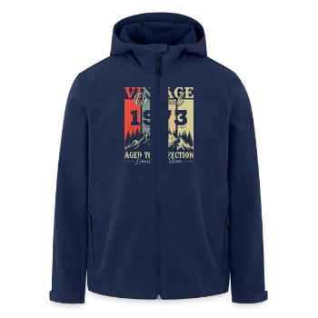 Original 1973 Vintage Geburtstag Retro - Men’s Recycled Softshell Jacket by Stanley/Stella - navy - Front - AI Model Male 185 light (185cm)