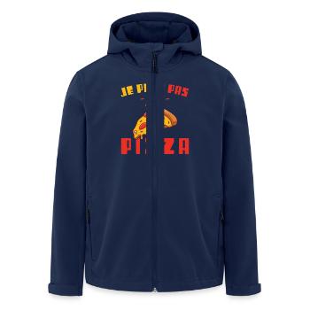 Ich kann keine Pizza essen - Recycelte Männer Softshell-Jacke von Stanley/Stella - Navy - Vorne - AI Model Male 185 light (185cm)