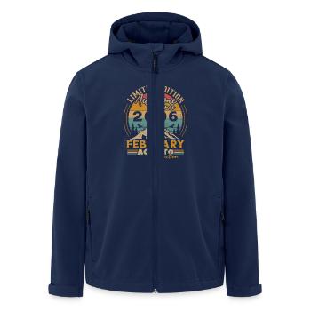 Février 2006 Vintage Anniversaire 2006 Cadeau - Veste softshell homme en polyester recyclé Stanley/Stella - marine - Devant - AI Model Male 185 light (185cm)