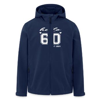 Hello 60 est 1964 - Veste softshell homme en polyester recyclé Stanley/Stella - marine - Devant - AI Model Male 185 light (185cm)