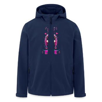 Blue Heart Hedgehog - So cute - Men’s Recycled Softshell Jacket by Stanley/Stella - navy - Front - AI Model Male 185 light (185cm)