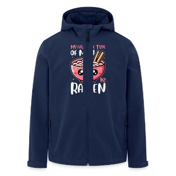 Meine Lieblingsart von Männern ist Ramen Funny Bowl Noodle - Recycelte Männer Softshell-Jacke von Stanley/Stella - Navy - Vorne - AI Model Male 185 light (185cm)