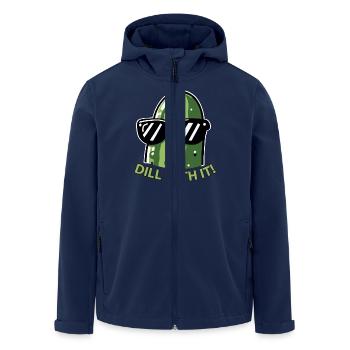 Dill With It Funny Cucumber Pickle - Men’s Recycled Softshell Jacket by Stanley/Stella - navy - Front - AI Model Male 185 light (185cm)