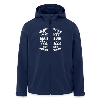 Nicht perfekt, aber ich bin Nathalie - Recycelte Männer Softshell-Jacke von Stanley/Stella - Navy - Vorne - AI Model Male 185 light (185cm)