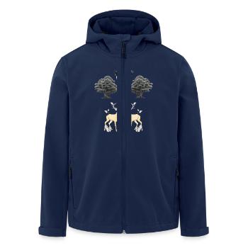 Nacht Himmel Natur Adler Wildnis Wildtiere Rehbock - Recycelte Männer Softshell-Jacke von Stanley/Stella - Navy - Vorne - AI Model Male 185 light (185cm)