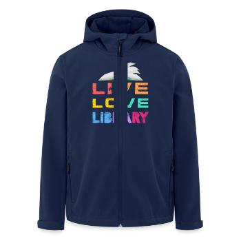Live Love Library Librarian Book Reading - Recycelte Männer Softshell-Jacke von Stanley/Stella - Navy - Vorne - AI Model Male 185 light (185cm)