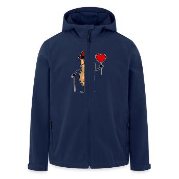 Peanut Grandpa Grandfather Heart Birthday Nut - Men’s Recycled Softshell Jacket by Stanley/Stella - navy - Front - AI Model Male 185 light (185cm)