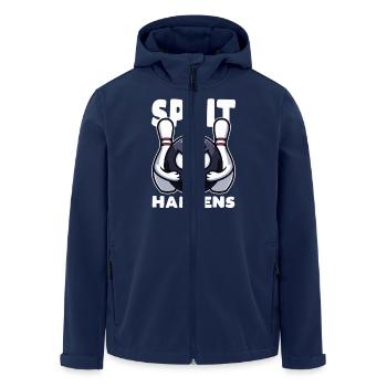 Split Happens Bowling Boule de bowling drôle deux quilles - Veste softshell homme en polyester recyclé Stanley/Stella - marine - Devant - AI Model Male 185 light (185cm)