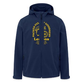 Zitronen Nährwert - Recycelte Männer Softshell-Jacke von Stanley/Stella - Navy - Vorne - AI Model Male 185 light (185cm)