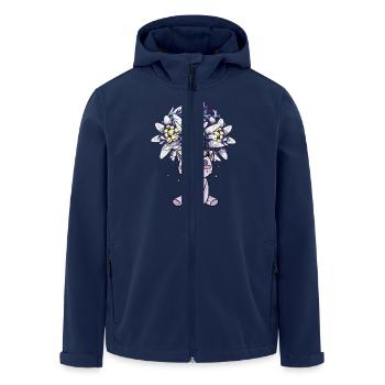 Alps Mountains Mountains Nature Flowers Nature Lovers - Men’s Recycled Softshell Jacket by Stanley/Stella - navy - Front - AI Model Male 185 light (185cm)
