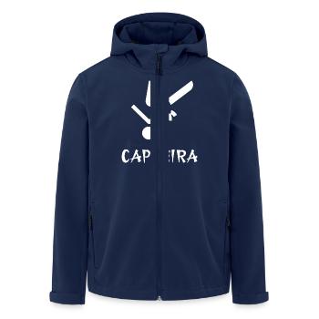 Capoeira - Men’s Recycled Softshell Jacket by Stanley/Stella - navy - Front - AI Model Male 185 light (185cm)