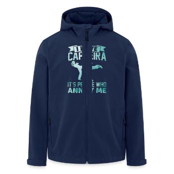Ich liebe Capoeira, es sind die Leute, die mich nerven - Recycelte Männer Softshell-Jacke von Stanley/Stella - Navy - Vorne - AI Model Male 185 light (185cm)