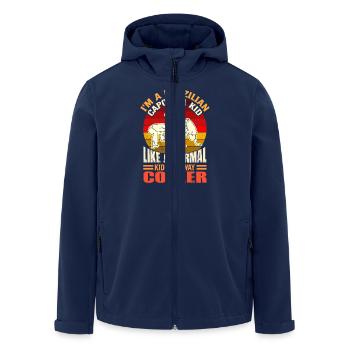 Je suis un gamin de Capoeira brésilienne comme un normal - Veste softshell homme en polyester recyclé Stanley/Stella - marine - Devant - AI Model Male 185 light (185cm)
