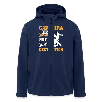 Capoeira is a journey not just a destination - Men’s Recycled Softshell Jacket by Stanley/Stella - navy - Front - AI Model Male 185 light (185cm)