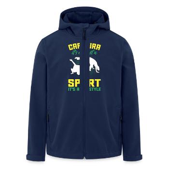 Capoeira it's not just a sport it's a lifestyle - Men’s Recycled Softshell Jacket by Stanley/Stella - navy - Front - AI Model Male 185 light (185cm)