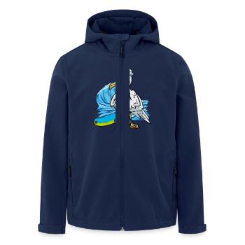 Seagulls Seaman Seagull Seamen Sailor Ahoy - Veste softshell homme en polyester recyclé Stanley/Stella - marine - Devant - AI Model Male 185 light (185cm)