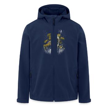 roe deer deer antlers natural wild roe deer - Men’s Recycled Softshell Jacket by Stanley/Stella - navy - Front - AI Model Male 185 light (185cm)
