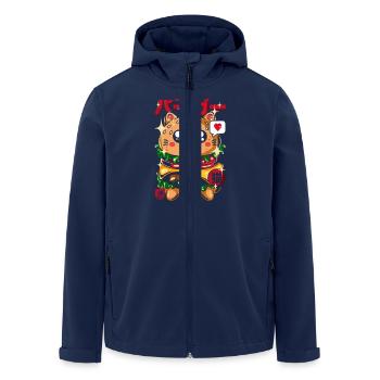 Japan Hamburger Cat Neko - Men’s Recycled Softshell Jacket by Stanley/Stella - navy - Front - AI Model Male 185 light (185cm)