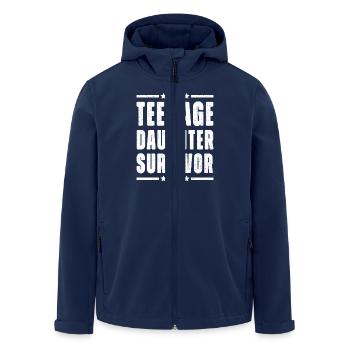 Teenager Tochter Überlebender Jahrgang Papa Mama Vater s - Recycelte Männer Softshell-Jacke von Stanley/Stella - Navy - Vorne - AI Model Male 185 light (185cm)