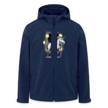 mystisch Einhorn Einhörner Pferd Pferde - Recycelte Männer Softshell-Jacke von Stanley/Stella - Navy - Vorne - AI Model Male 185 light (185cm)