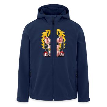 Pig Lucky Charm Piglet Pigs - Men’s Recycled Softshell Jacket by Stanley/Stella - navy - Front - AI Model Male 185 light (185cm)