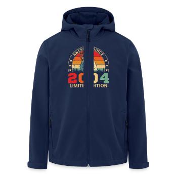 2004 Women's Birthday Limited Edition Vintage - Recycelte Männer Softshell-Jacke von Stanley/Stella - Navy - Vorne - AI Model Male 185 light (185cm)