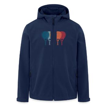 Retro Vintage Padel Tennis Racket - Men’s Recycled Softshell Jacket by Stanley/Stella - navy - Front - AI Model Male 185 light (185cm)