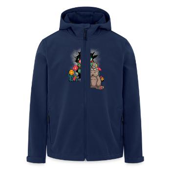 Bear Nature Nature Lover Shaman Bears Kids - Men’s Recycled Softshell Jacket by Stanley/Stella - navy - Front - AI Model Male 185 light (185cm)