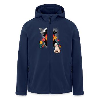 maritim Mädchen Matrose Küste Schaf Möwe Kind - Recycelte Männer Softshell-Jacke von Stanley/Stella - Navy - Vorne - AI Model Male 185 light (185cm)