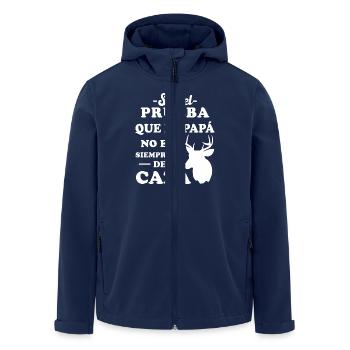 Proof that my dad doesn't always hunt - Men’s Recycled Softshell Jacket by Stanley/Stella - navy - Front - AI Model Male 185 light (185cm)