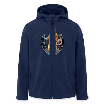 Peanut Horseshoe Wild West Western Native American - Men’s Recycled Softshell Jacket by Stanley/Stella - navy - Front - AI Model Male 185 light (185cm)