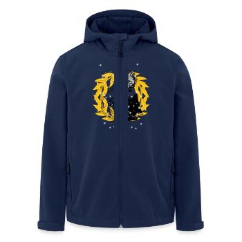 Kompass maritim Schiff Schiffe Seefahrt Käpten - Recycelte Männer Softshell-Jacke von Stanley/Stella - Navy - Vorne - AI Model Male 185 light (185cm)