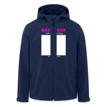Guestbook 60th Birthday Sign Women - Men’s Recycled Softshell Jacket by Stanley/Stella - navy - Front - AI Model Male 185 light (185cm)