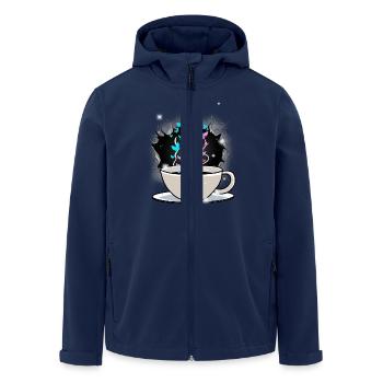 Coffee Coffee Cup Caffeine - Men’s Recycled Softshell Jacket by Stanley/Stella - navy - Front - AI Model Male 185 light (185cm)
