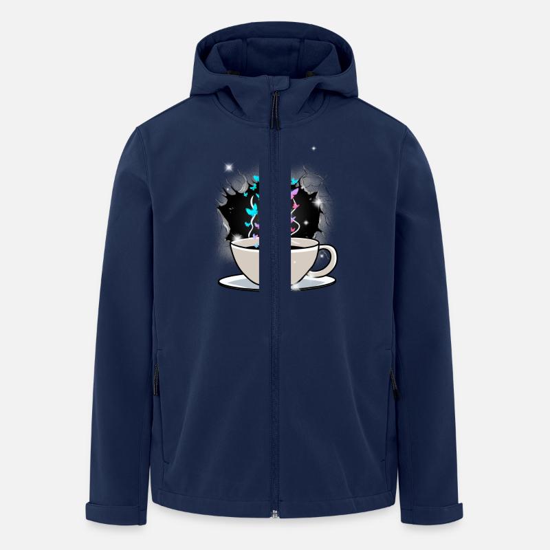 Coffee Coffee Cup Caffeine - Men’s Recycled Softshell Jacket by Stanley/Stella - navy