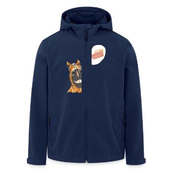 Horse Horse Pony Birthday Birthday Cake - Men’s Recycled Softshell Jacket by Stanley/Stella - navy - Front - AI Model Male 185 light (185cm)