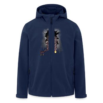 Mittelalter Burg Burgen Festungen Märchen - Recycelte Männer Softshell-Jacke von Stanley/Stella - Navy - Vorne - AI Model Male 185 light (185cm)