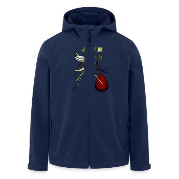 Moustiques chasse moustiques insectes suceurs de sang sang - Veste softshell homme en polyester recyclé Stanley/Stella - marine - Devant - AI Model Male 185 light (185cm)