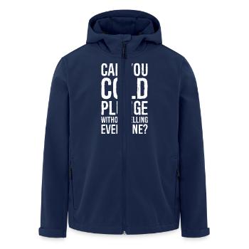 can you cold plunge without telling everyone - Men’s Recycled Softshell Jacket by Stanley/Stella - navy - Front - AI Model Male 185 light (185cm)