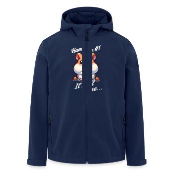 Hamster Regel #1 – Alles Meins! Englisch. - Recycelte Männer Softshell-Jacke von Stanley/Stella - Navy - Vorne - AI Model Male 185 light (185cm)