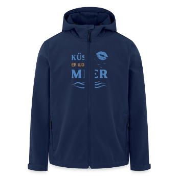 Sie Küste er wollte Meer Lustige Sprüche Humor - Recycelte Männer Softshell-Jacke von Stanley/Stella - Navy - Vorne - AI Model Male 185 light (185cm)