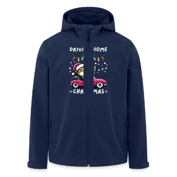 Christmas Cat Home Family Holidays Cute - Men’s Recycled Softshell Jacket by Stanley/Stella - navy - Front - AI Model Male 185 light (185cm)