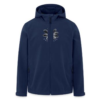 Glücksblume Happiness Flower - Recycelte Männer Softshell-Jacke von Stanley/Stella - Navy - Vorne - AI Model Male 185 light (185cm)